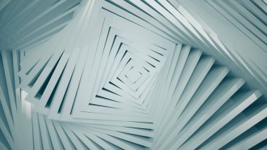 Özet etkisi olan soyut kareler. Beyaz boş karelerin animasyonu. İş sunumu için soyut bir özgeçmiş. 3d illüstrasyon