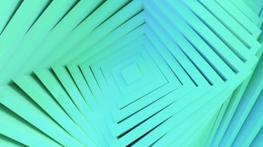 Soyut yeşil kareler dengeli etkiye sahip desen. Beyaz boş karelerin animasyonu. İş sunumu için soyut bir özgeçmiş. 3d illüstrasyon