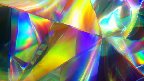 Ljuset Passerar Genom Fasetterna Långsamt Roterande Diamant Och Skapar Repetitiva — Stockfoto