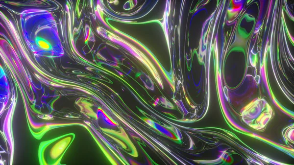 Kleurrijke Abstracte Animatie Achtergrond Beweging Van Een Transparant Meerkleurig Glasoppervlak — Stockfoto