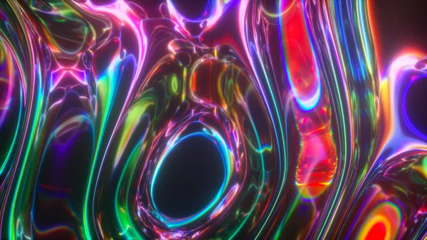 Fundo Animado Abstrato Colorido Movimento Uma Superfície Vidro Transparente Multi — Fotografia de Stock