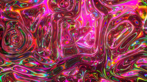 Kleurrijke Abstracte Animatie Achtergrond Beweging Van Een Transparant Meerkleurig Glasoppervlak — Stockfoto