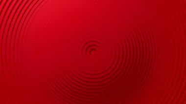 Değişken efektli ve pürüzsüz kırmızı renkli soyut daireler. Kırmızı boş yüzüklerin animasyonu. İş sunumu için soyut bir özgeçmiş. Kusursuz döngü 4k 3D oluşturucu