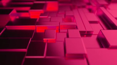 Metalden yapılmış soyut hareket yüzeyi. Kusursuz 3D döngü oluşturucu