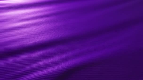 Abstract fabric movement background. Textured violet leather fabric blows in the wind. Seamless loop 3d render — Stock Video