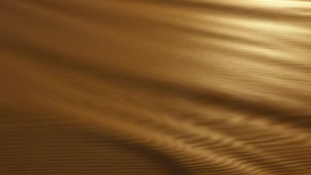 Abstract fabric movement background. Textured brown leather fabric blows in the wind. Seamless loop 3d render — Stock Video