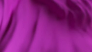 Mor ipek dalga kumaş yüzeyi. Soyut yumuşak arkaplan. Kusursuz 3D döngü oluşturucu