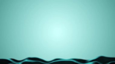 Güzel bir su yüzeyi dalgalar halinde yukarı doğru hareket eder. Temiz mavi su ekranı doldurur.