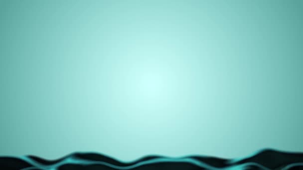 Uma superfície de água bonita move-se para cima em ondas. Água azul clara preenche a tela. — Vídeo de Stock