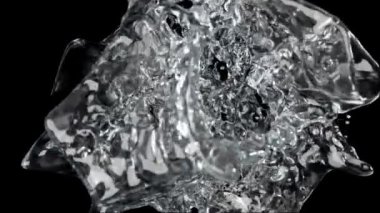 Su sıçraması, sualtı patlaması ya da su yüzeyine çarpan nesne. 3d hazırlayıcı