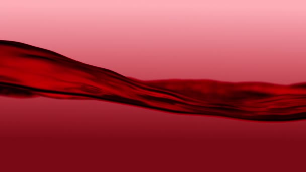 Vacker vattenyta. Ljusröd färg. Abstrakt bakgrund med animation viftar med vattenlinjen. Sömlös slinga 3d render — Stockvideo