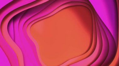 Farklı eğimlere sahip birden fazla dalga yüzeyi katmanına sahip soyut renkli arkaplan. Uzayı kopyala Çocukluk geçmişi. Kusursuz 3D döngü oluşturucu