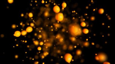 İzole edilmiş siyah arkaplanda ağır çekimde portakal suyu patlaması