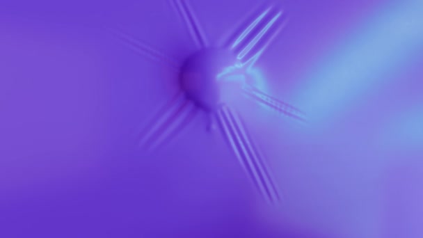 Silhuetten på en menneskeskalle strekker seg over en lateks av purpur. Skrekkelig konsept. 3d gjengitt – stockvideo