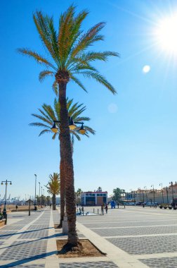 Malvarrosa beach, Valencia, İspanya