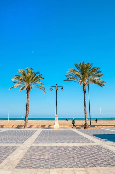 Malvarrosa Strand, Valencia, Spanje — Stockfoto
