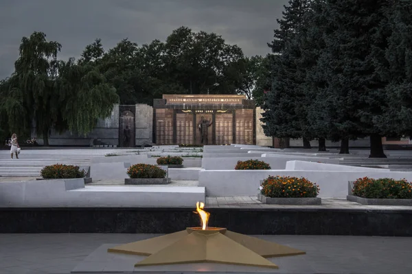 Tiraspol Transnitria Moldova August 2016 Eternal Flame War Memorial Erected — Stock Photo, Image