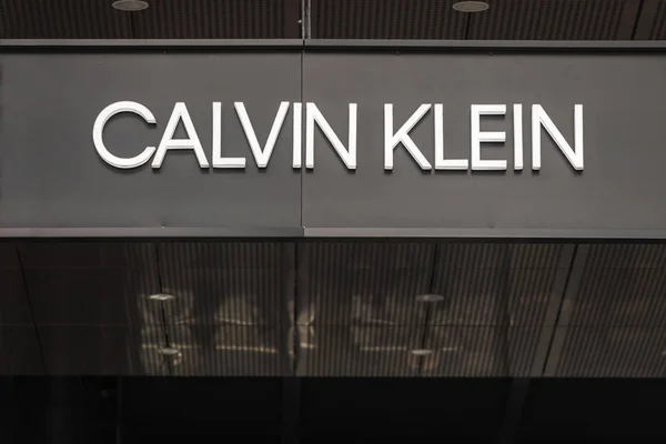 Belgrade Serbia Agosto 2018 Logotipo Calvin Klein Tienda Principal Belgrado — Foto de Stock