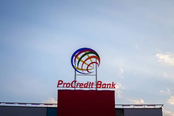 Belgrade Serbia September 2018 Procreditbank Logo Main Office Serbia Pro — Stock Photo, Image