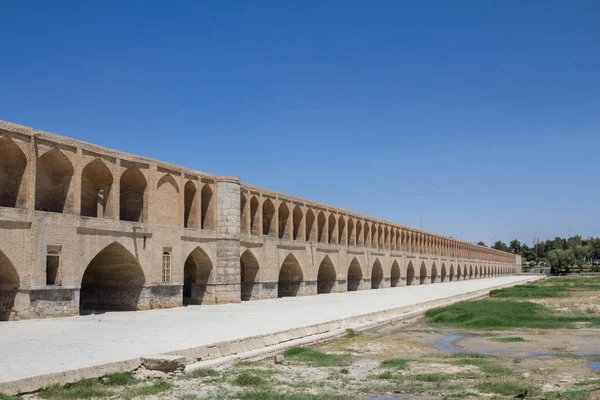 Puente Seh Pol Tarde Isfahán Irán También Conocido Como Puente — Foto de Stock
