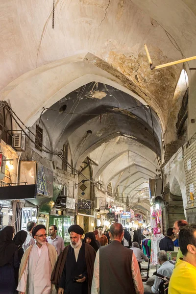 Isfahan Irán Agosto 2015 Calle Del Bazar Isfahán Por Noche — Foto de Stock