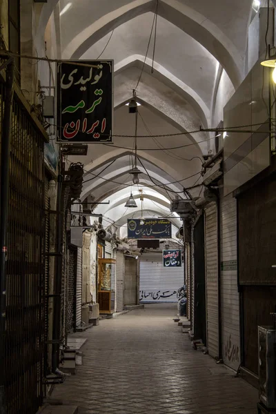 Yazd Irão Agosto 2018 Rua Bazar Yazd Khan Tarde Vazia — Fotografia de Stock