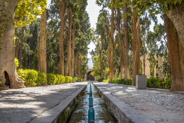 Kaşan Fin Bahçe, olarak da bilinen Bagh e Fin park ana sokak. Turistik bir dönüm noktası: Kashan, Iran ve acem sembolü olduğunu