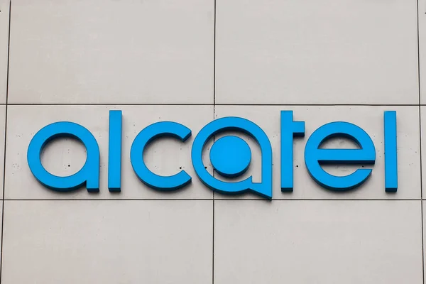 Belgrade Serbia Octubre 2018 Logotipo Alcatel Oficina Principal Para Serbia — Foto de Stock