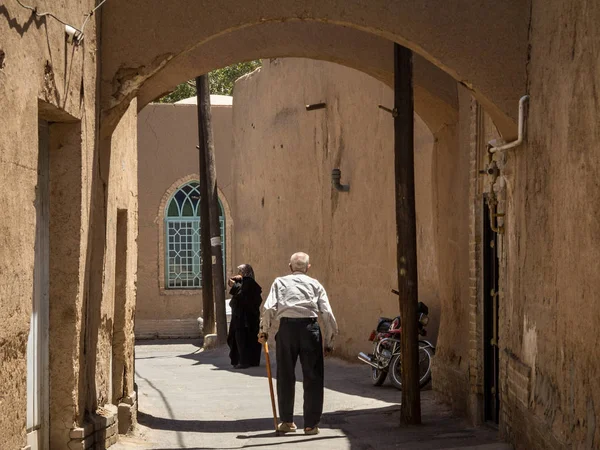 Yazd Iran Ağustos 2015 Ran Büyükler Bir Yaşlı Adam Bir — Stok fotoğraf