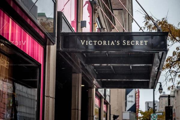 Montreal Canadá Noviembre 2018 Logotipo Victoria Secret Frente Tienda Principal — Foto de Stock