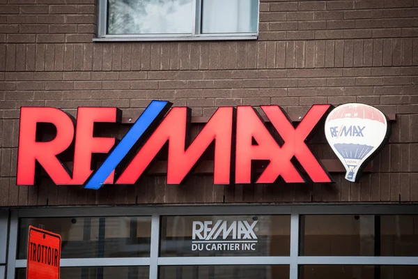 Монреаль Листопада 2018 Роки Логотип Remax Основних Місцевих Франшизи Офіс — стокове фото