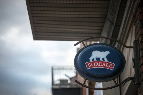 Montreal Kanada November 2018 Biere Boreale Logo Vor Einer Bar — Stockfoto