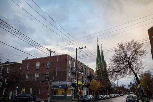 Montreal Canadá Noviembre 2018 Iglesia Eglise Sainte Cecile Monumento Católico — Foto de Stock