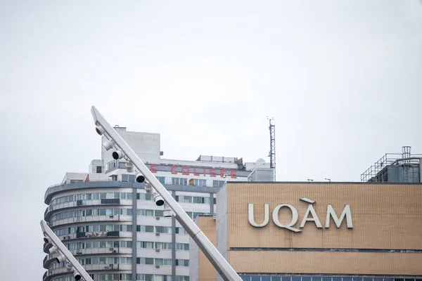 Montreal Canada November 2018 Uqam Logo Vor Ihrem Hauptcampus Der — Stockfoto