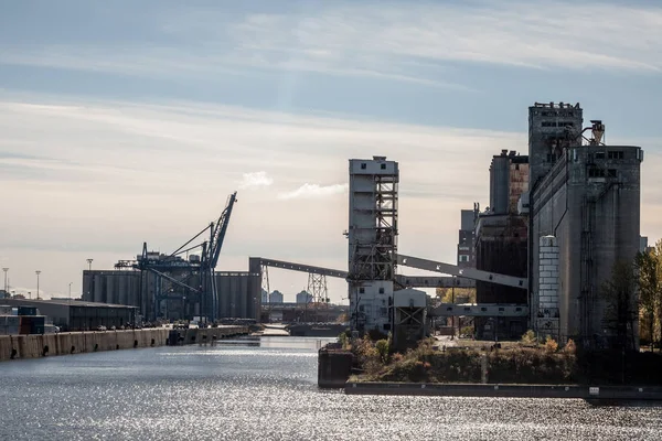 Montreal Kanada Listopada 2018 Zepsute Opuszczony Kompleks Montreal Silosy Mąką — Zdjęcie stockowe