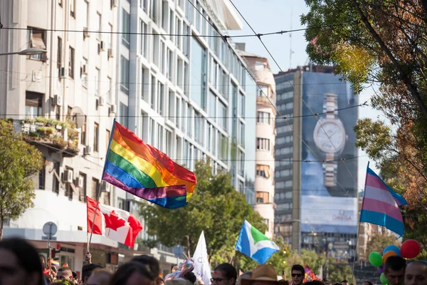 Belgrad Serbien September 2018 Während Der Gay Pride Belgrad Hissen — Stockfoto