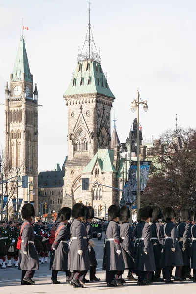 Οττάβα Καναδάς Νοεμβρίου 2018 Τελετουργική Φρουράς Από Τους Φρουρούς Πόδι — Φωτογραφία Αρχείου