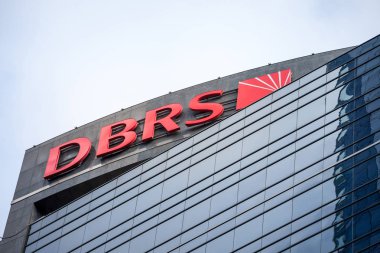 Toronto, Kanada - 14 Kasım 2018: Toronto, Ontario'daki ana ofislerinde Dbrs logosu. Dbrs, Kanada'nın dünya çapında yayılmış bir Kanada Kredi Derecelendirme Kuruluşudur .