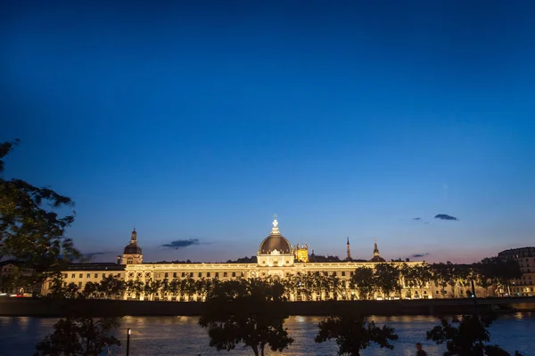 Lyon Frankrijk Juli 2019 Hotel Dieu Lyon Frankrijk Genomen Van — Stockfoto