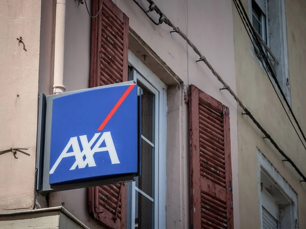 Лион Франция Июля 2019 Года Логотип Axa Местном Агенте Лионе — стоковое фото