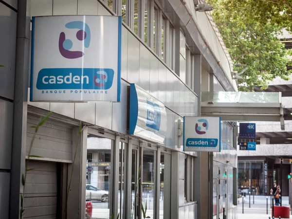 Lyon Francia Julio 2019 Logo Casden Frente Banco Local Lyon — Foto de Stock