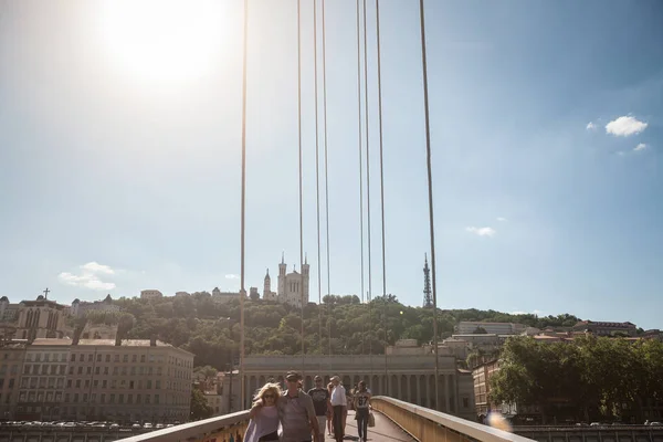 Lyon Fransa Temmuz 2019 Lyon Başlıca Anıtlarından Biri Olan Ikonik — Stok fotoğraf