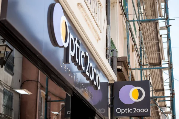 Lyon Francia Julio 2019 Optic 2000 Logo Frente Tienda Lyon — Foto de Stock