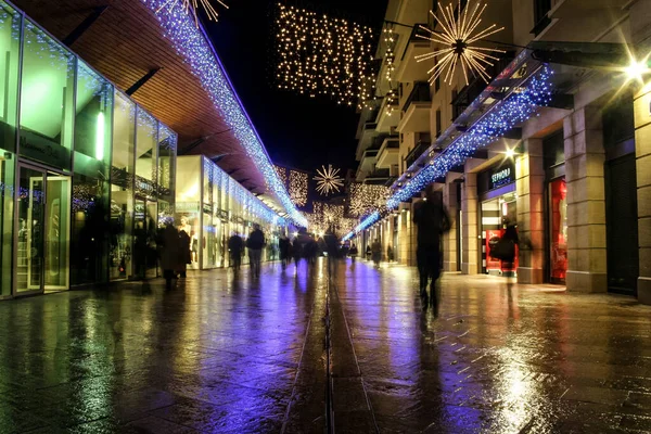 Aix Provence Frankreich November 2018 Verschwommene Menschen Spazieren Durch Die — Stockfoto