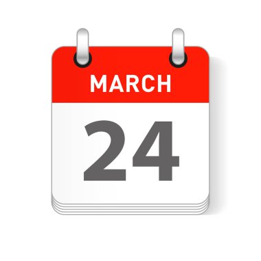 24 Mart tarihi bir gün organizer Takvim sayfada görünür
