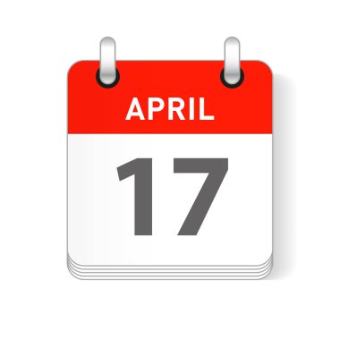 17 Nisan tarihi bir gün organizer Takvim sayfada görünür