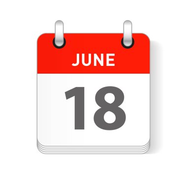 18 Haziran tarihi bir gün organizer Takvim sayfada görünür