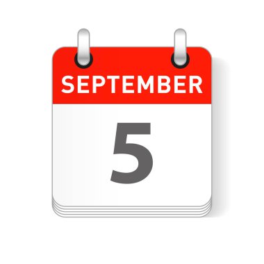 5 Eylül tarihi bir gün organizer Takvim sayfada görünür