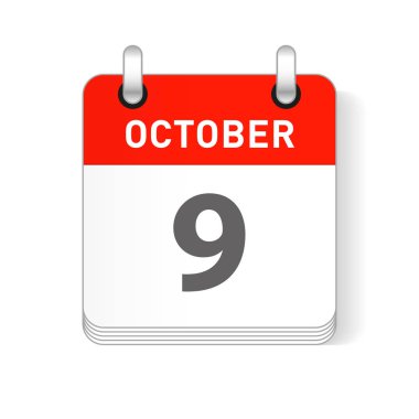 10 Ekim tarihi bir gün organizer Takvim sayfada görünür