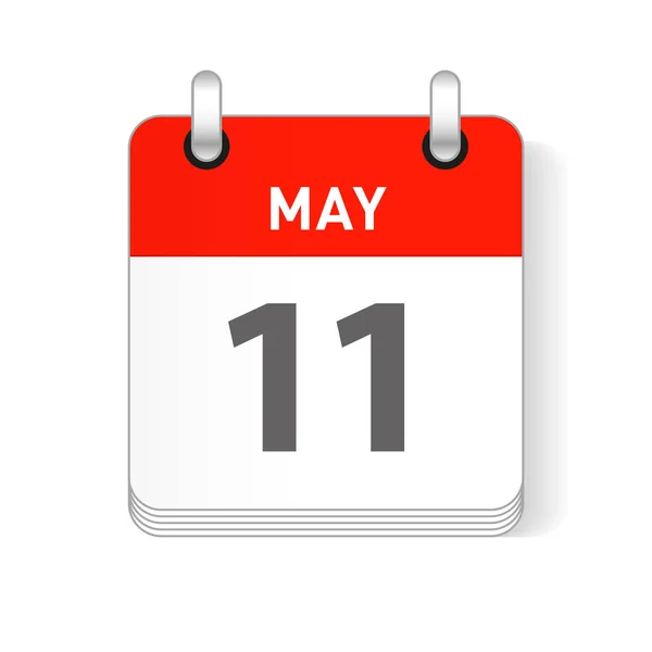 Μαΐου Ημερομηνία Ορατή Ένα Ημερολόγιο Του Οργανωτή Ημέρα Σελίδα — Διανυσματικό Αρχείο